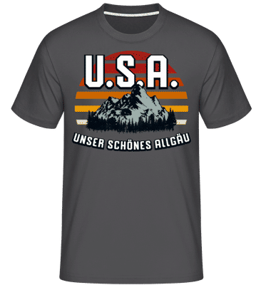 USA Unser Schoenes Allgaeu - Shirtinator Männer T-Shirt - Anthrazit - Vorne