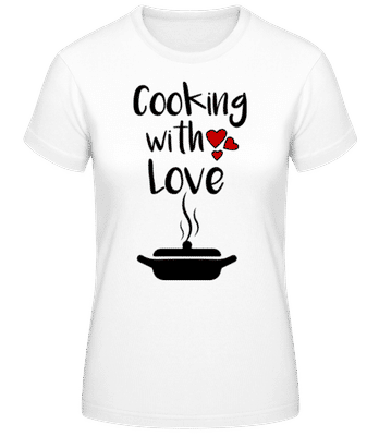 Cooking With Love - T-shirt standard Femme - Blanc - Devant