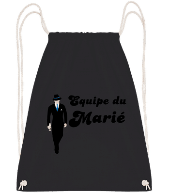 Equipe Du Marié - Sac à dos Drawstring - Noir - Vorn