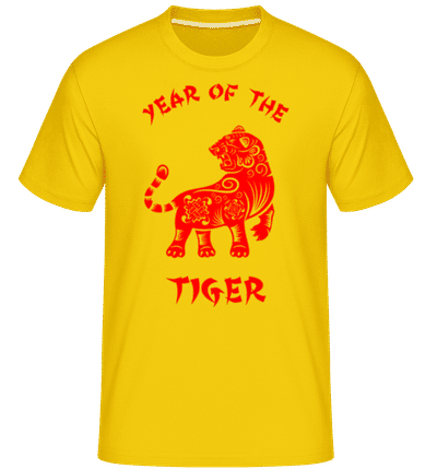 Chinese Zodiac Year Of The Tiger - Shirtinator Men's T-Shirt - Golden yellow - Front