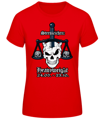 Metal Sternzeichen Heavyweight - Frauen Basic T-Shirt - Rot - Vorne