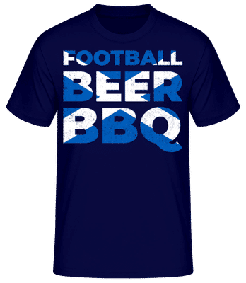 Futbalové pivo BBQ škótske - Pánske basic tričko - Namornícka modrá - Predné