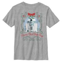 Star Wars - R2-D2 Merry Beep - Navidad - Niños Camiseta - Gris moteado - delante