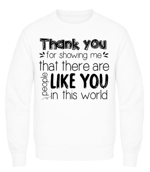 Vorschau: Thank You For Being - Männer Pullover - Weiß - Vorne