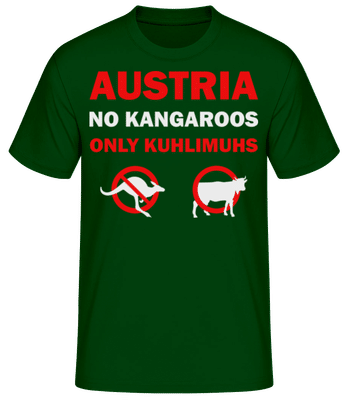 No Kangaroos Only Kuhlimuhs - Männer Basic T-Shirt - Flaschengrün - Vorne