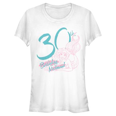 Disney - Ariel La Petite Sirène - Malá mořská víla Birthday Mermaid Thirty - Femme T-shirt - Blanc - Devant