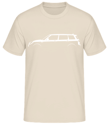 'Mini Cooper Clubman (F54)' Silhouette - Pánske basic tričko - Krémová - Predné