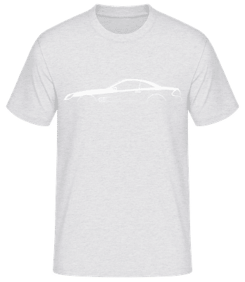 'Mercedes-Benz SL Hard. R230' Silhouette - Pánske basic tričko - Melírovo šedá - Predné