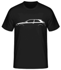 'Audi A3 (8V)' Silhouette - Männer Basic T-Shirt - Schwarz - Vorne