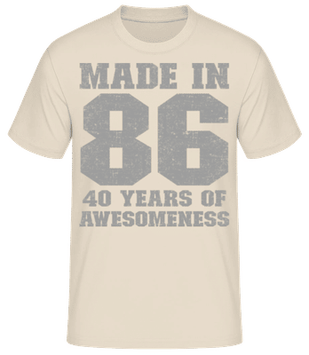 40 Years Of Awesomeness - T-shirt standard Homme - Crème - Devant