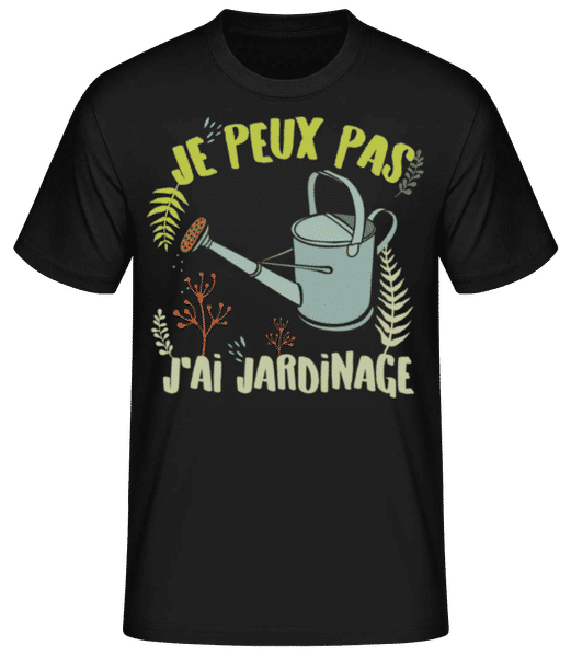 Aperçu: J'ai Jardinage - T-shirt standard Homme - Noir - Devant