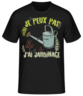 J'ai Jardinage - T-shirt standard Homme - Noir - Devant
