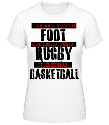 Les Dieux Jouent Au Basketball - T-shirt femme B&C - Blanc - Devant