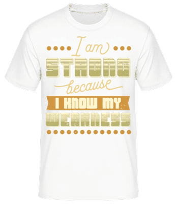 I Know My Weakness - T-shirt standard Homme - Blanc - Devant