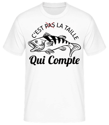 C'est Pas La Taille - T-shirt standard Homme - Blanc - Devant