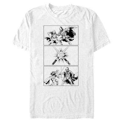 Star Wars - Obi-Wan Kenobi - Obi-Wan Kenobi & Darth Vader Three Stack - Men's T-Shirt - White - Front