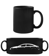 'Mercedes EQS V297' Silhouette · Taza negra