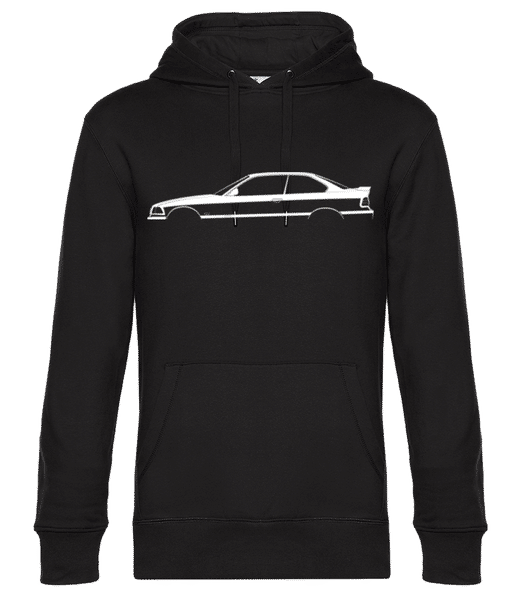 Aperçu: 'BMW M3 Coupe (E36)' Silhouette - Sweat à capuche premium Unisexe - Noir - Devant