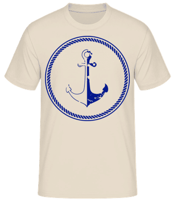 Anchor Symbol - Men's Basic T-Shirt - Cream - Front