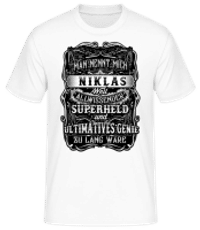 Man Nennt Mich Niklas - Männer Basic T-Shirt - Weiß - Vorne