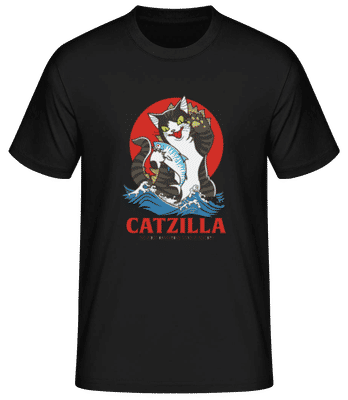 Catzilla Color - Pánské basic tričko - Černá - Napřed