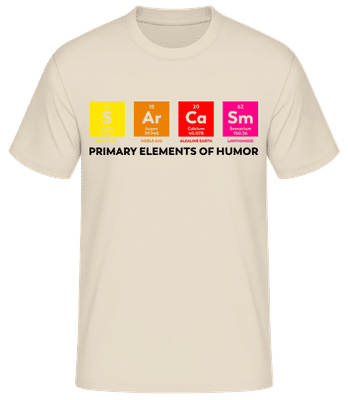 Primary Elements Of Humor - Männer Basic T-Shirt - Creme - Vorne