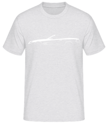 'Mercedes SL R230' Silhouette - Pánské basic tričko - Melírově šedá - Napřed