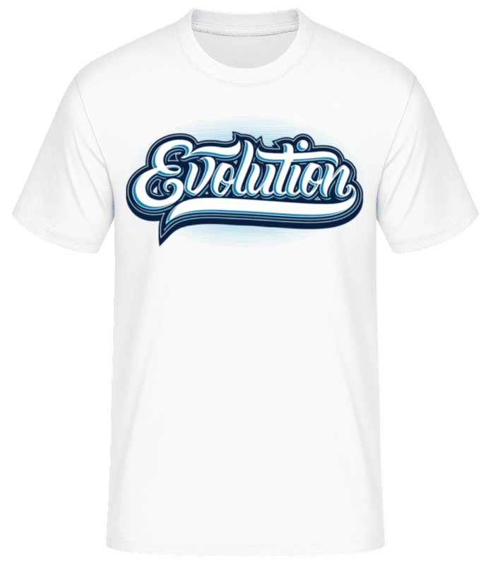 Náhled: Evolution - Pánské basic tričko - Bílá - Napřed