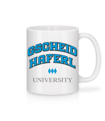 Gscheidhaferl University - Tasse - Weiß - Vorne