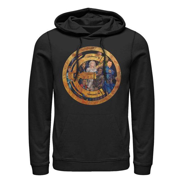 Aperçu: Marvel - Eternals - Photo de groupe Eternals Badge - Unisex Sweat à capuche - Noir - Devant
