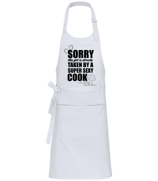 Aperçu: Super Sexy Cook - Tablier professionnel - Blanc - Devant