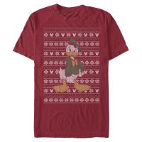 Disney Classics - Mickey Mouse - Donald Duck Donald Sweater - Christmas - Homme T-shirt - Cerise - Devant