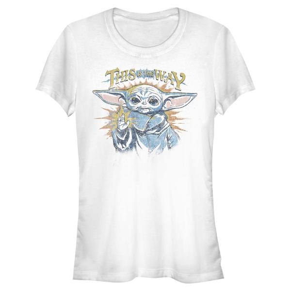 Aperçu: Star Wars - The Mandalorian - The Child Force Hands - Femme T-shirt - Blanc - Devant