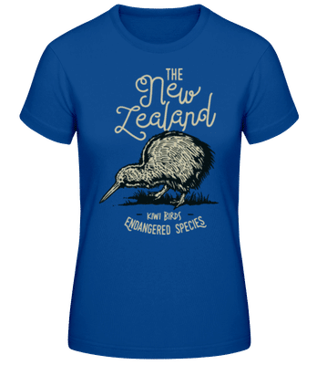 Kiwi New Zealand - Frauen Basic T-Shirt - Royalblau - Vorne