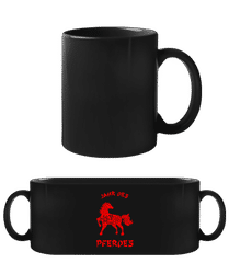 Chinesisches Zeichen Jahr Des Pferdes · Schwarze Tasse