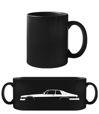 'Jaguar XJ-S' Silhouette - Tasse Noire - Noir - Devant