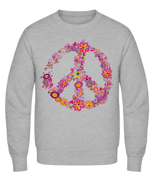 Aperçu: Peace Sign Flowers - Sweat-shirt classique avec manches set-in -  - Vorn
