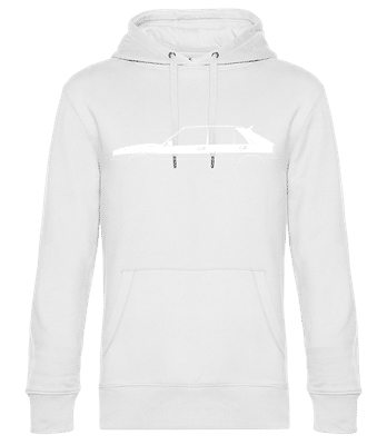'Lancia Delta HF Integrale' Silhouette - Männer Standard Hoodie - Weiß - Vorne