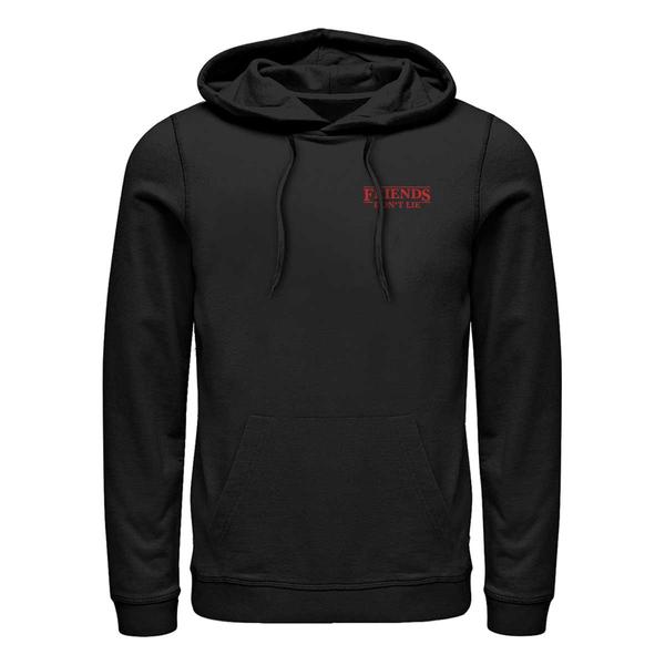 Preview: Netflix - Stranger Things - Quote Friends Pocket - Unisex Hoodie - Black - Front