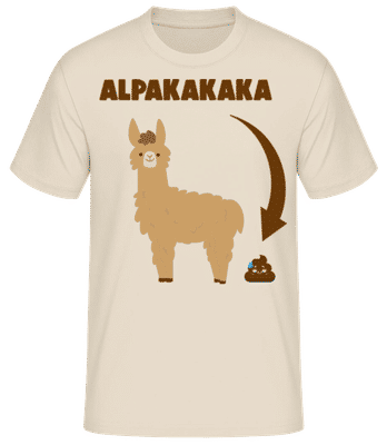 Alpakakaka - Männer Basic T-Shirt - Creme - Vorne