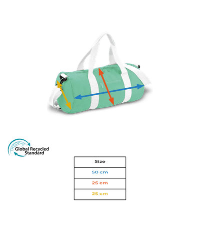Retro Sporttasche BagBase - Größentabelle