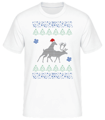 Reindeer Party - Men's Basic T-Shirt - White - Front
