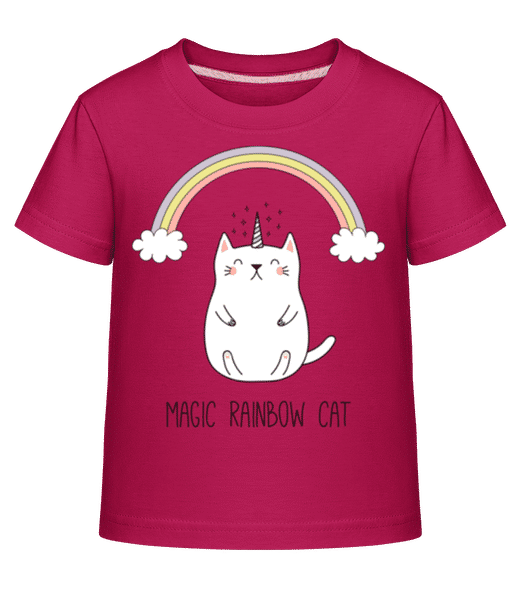 Aperçu: Magic Rainbow Cat - T-shirt shirtinator Enfant - Magenta - Devant