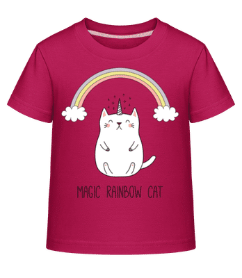 Magic Rainbow Cat - T-shirt shirtinator Enfant - Magenta - Devant