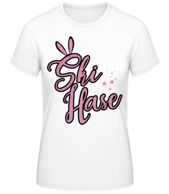 Ski Hase - Frauen Basic T-Shirt - Weiß - Vorne