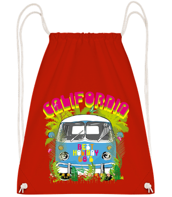 California Bus - Sac à dos Drawstring - Rouge - Devant