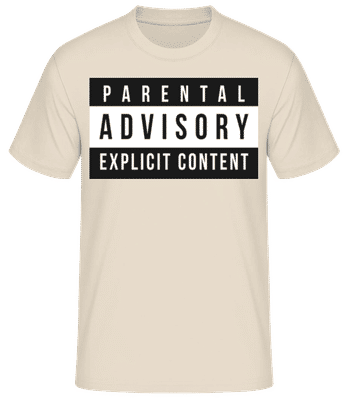 Parental Advisory Expllicit Content - T-shirt homme B&C - Crème - Devant