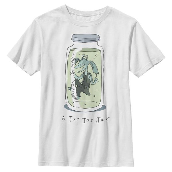 Aperçu: Star Wars - Jar Jar Binks Jar Jar Jar - Enfant T-shirt - Blanc - Devant