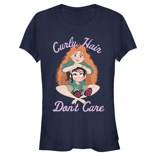 Aperçu: Disney - Les mondes de Ralph - Merida Curly - Femme T-shirt - Bleu marine - Devant