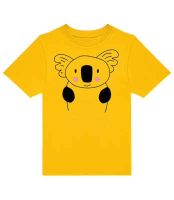 Cute Koala - Dětské tričko B&C - Žlutá - Napřed